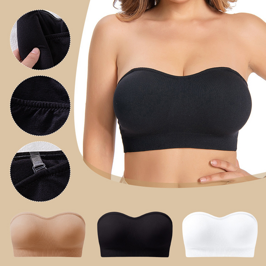 Damen Bandeau-BH ohne Bügel mit abnehmbaren Trägern