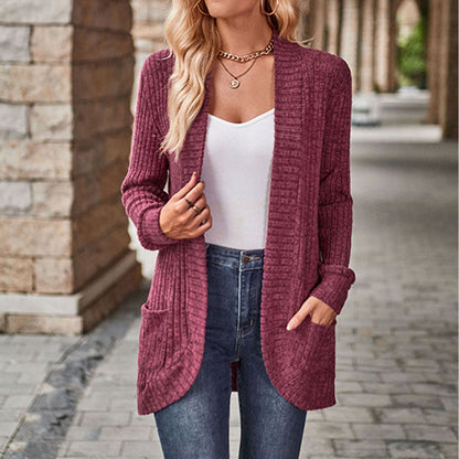 Vielseitige Damen-Strickjacke mit lockerer Passform
