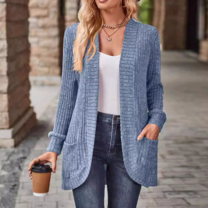 Vielseitige Damen-Strickjacke mit lockerer Passform