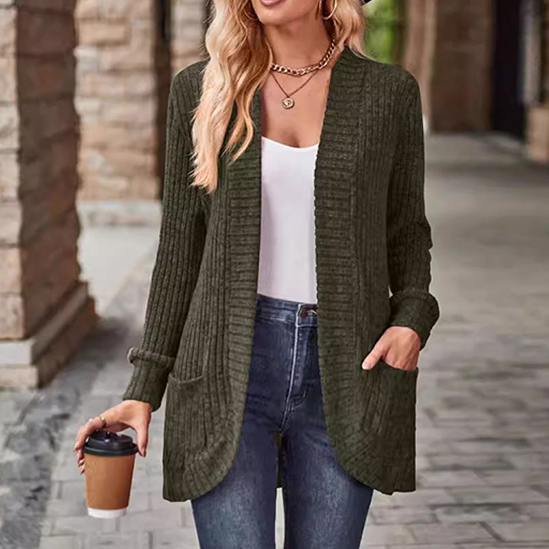 Vielseitige Damen-Strickjacke mit lockerer Passform
