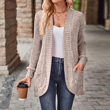 Vielseitige Damen-Strickjacke mit lockerer Passform