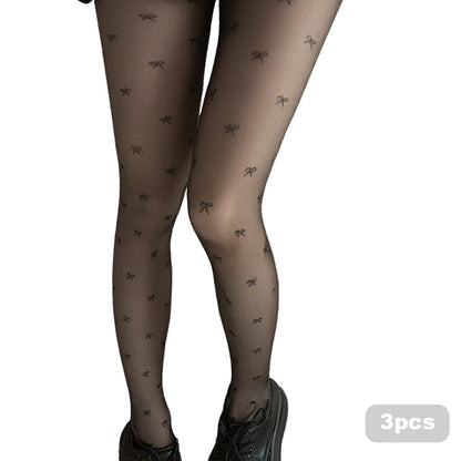 Leichte, transparente Strumpfhose mit Muster für Damen