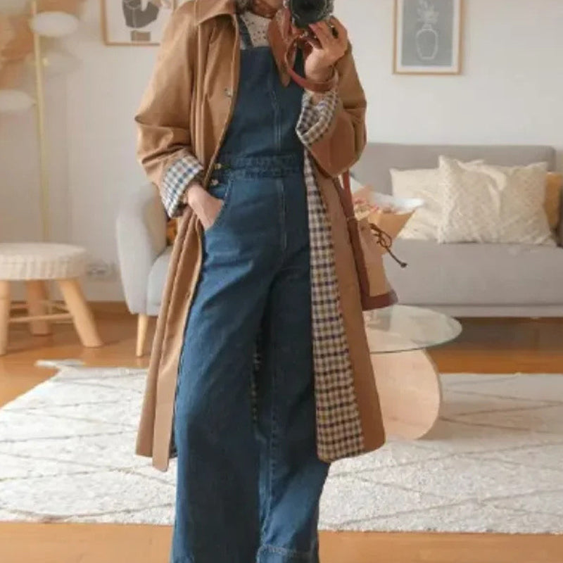 Einreihiger Trenchcoat mit Hemdkragen für Damen