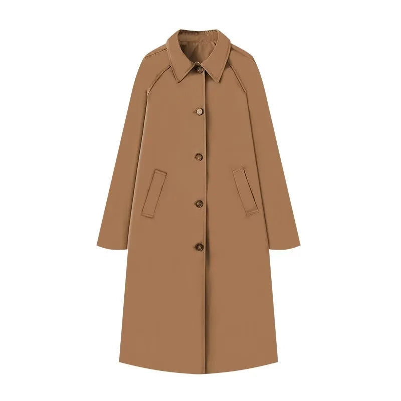 Einreihiger Trenchcoat mit Hemdkragen für Damen