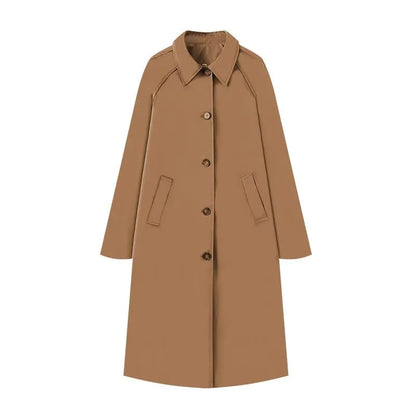 Einreihiger Trenchcoat mit Hemdkragen für Damen