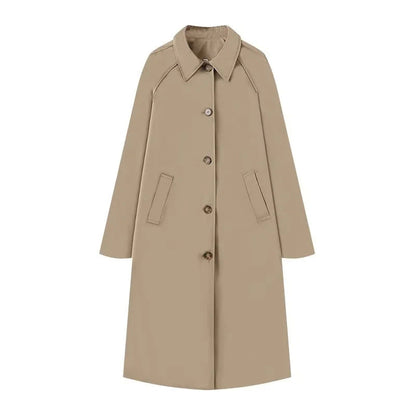 Einreihiger Trenchcoat mit Hemdkragen für Damen