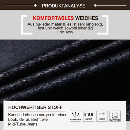 Winter-Verkauf S-förmige PU Leder Leggings Gepolstert (L-3XL)