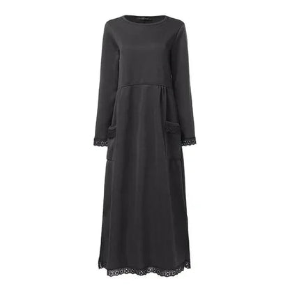 🔥Ferienangebot 58 % Rabatt🔥Lockeres Maxikleid aus Spitze in Übergröße Nein