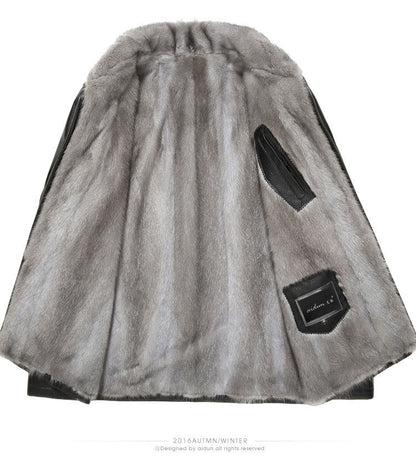 [Perfektes Geschenk] Schicke Winter-Fleece-Lederjacke für Herren