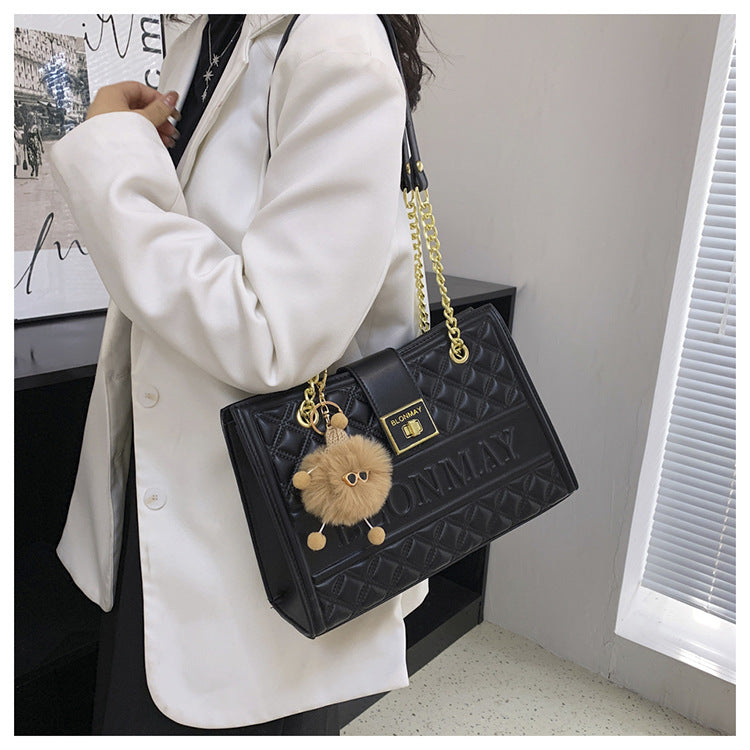 Umhängetasche mit Diamantprägung für Damen