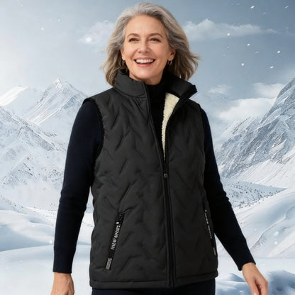 💖HOT SALE 50% OFF✨️❄️Unisex Winter Warm Casual Sleeveless Quilted Vest With Fleece Lining