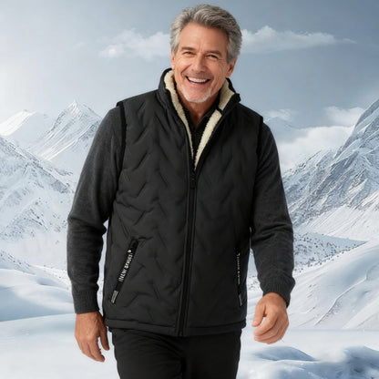 💖HOT SALE 50% OFF✨️❄️Unisex Winter Warm Casual Sleeveless Quilted Vest With Fleece Lining