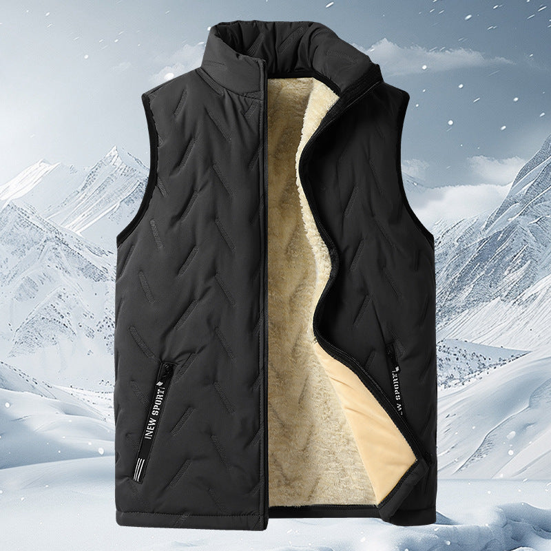 💖HOT SALE 50% OFF✨️❄️Unisex Winter Warm Casual Sleeveless Quilted Vest With Fleece Lining