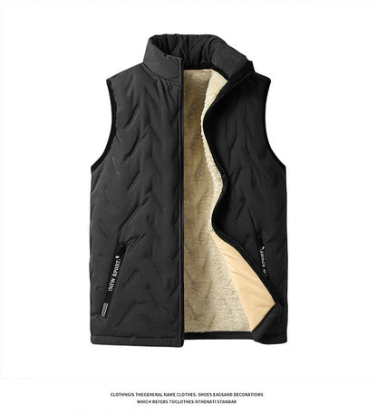 💖HOT SALE 50% OFF✨️❄️Unisex Winter Warm Casual Sleeveless Quilted Vest With Fleece Lining