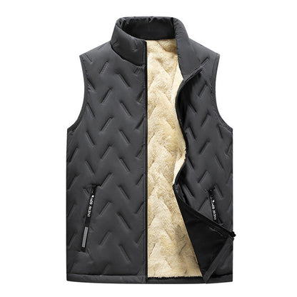 💖HOT SALE 50% OFF✨️❄️Unisex Winter Warm Casual Sleeveless Quilted Vest With Fleece Lining