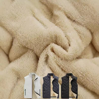 💖HOT SALE 50% OFF✨️❄️Unisex Winter Warm Casual Sleeveless Quilted Vest With Fleece Lining