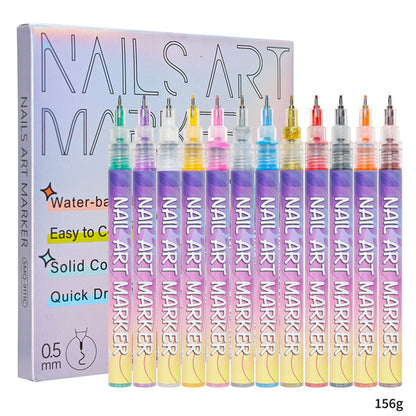 🔥Laatste Dag Promotie 50% KORTING🔥 ✨12 Kleuren Nail Art Pens Set