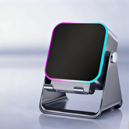 🔊✨ 5-in-1 Draadloze Inductie Speaker & Telefoonstandaard – Krachtig geluid + slimme verlichting!