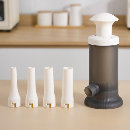 Handmatige Worstvulmachine (Thuisgebruik) – 4 Vulbuizen & Voedselkwaliteit PP – Efficiënt Vullen