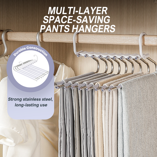 🖤Black Friday & Kerstmis🎄Meerlaagse ruimtebesparende broekhangers