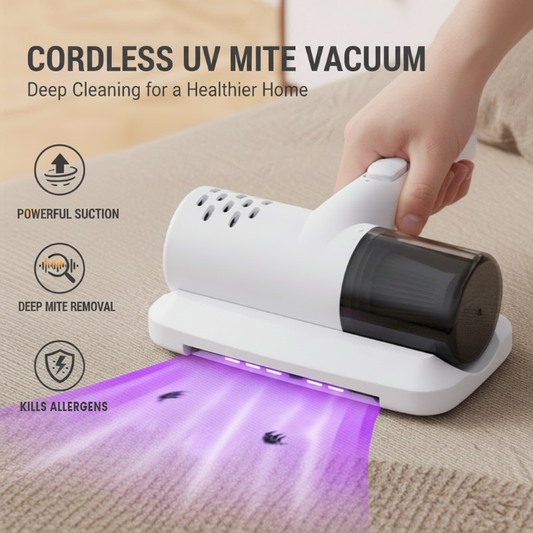 Tijdelijke aanbieding⏰Multifunctionele draadloze mijtenstofzuiger met UV-C-lamp
